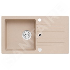Alveus Cortina - Évier en granit 750x420 mm, avec commande de vidage, beige 1133439