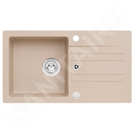 Alveus Cortina - Évier en granit 750x420 mm, avec commande de vidage, beige 1133439