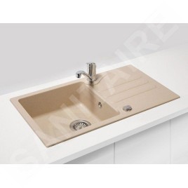 Alveus Galapagos - Évier en granit 770x430 mm, avec commande de vidage, beige 1091213