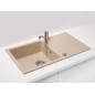 Alveus Galapagos - Évier en granit 770x430 mm, avec commande de vidage, beige 1091213