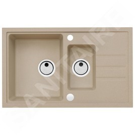 Alveus Intermezzo - Évier en granit 780x480 mm, beige 1117053