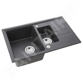 Alveus Intermezzo - Évier en granit 780x480 mm, carbone 1117055