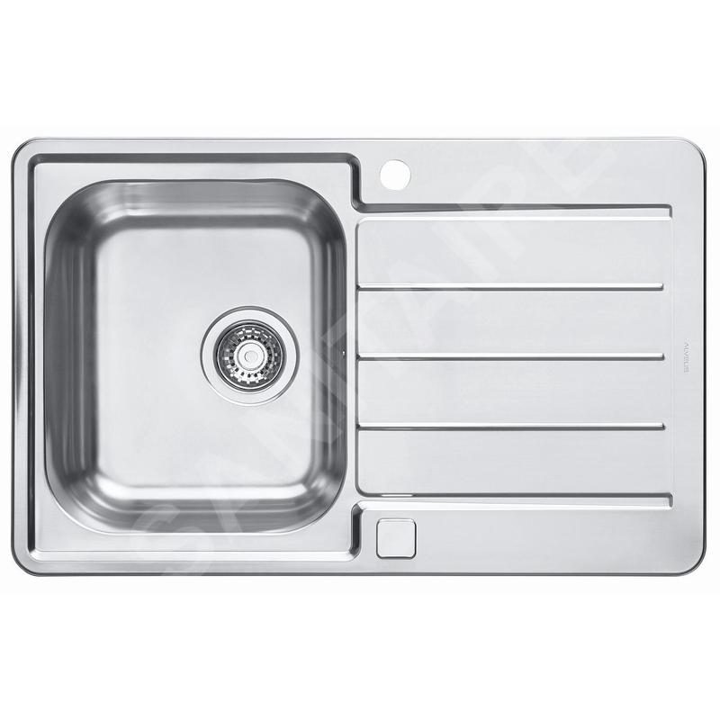 Alveus Line Maxim - Évier 790x500 mm, avec commande de vidage, inox 1100216