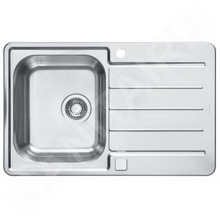Alveus Line Maxim - Évier 790x500 mm, avec commande de vidage, inox 1100216