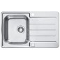 Alveus Line Maxim - Évier 790x500 mm, avec commande de vidage, inox 1100216