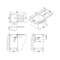 Alveus Line Maxim - Évier 790x500 mm, avec commande de vidage, inox 1100216