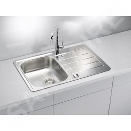 Alveus Line Maxim - Évier 790x500 mm, avec commande de vidage, inox 1100216