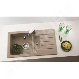 Alveus Niagara - Évier en granit 780x435 mm, avec commande de vidage, beige 1089486