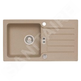 Alveus Niagara - Évier en granit 775x430 mm, avec commande de vidage, beige 1076857