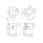 Alveus Pure Monarch - Évier 515x525 mm, anthracite 1106868