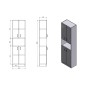 Aqualine Simplex Eco - Armoire 500x1800x300 mm, blanc mat SIME520 Aqualine Simplex Eco - Armoire 500x1800x300 mm, blanc mat SIME520