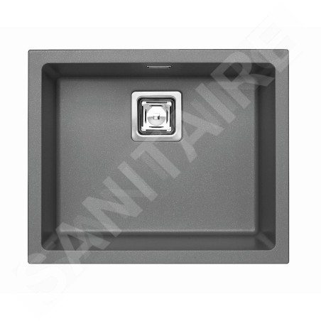 Alveus Quadrix granital - Évier en granit 560x460 mm, avec commande de vidage, steel 1108037