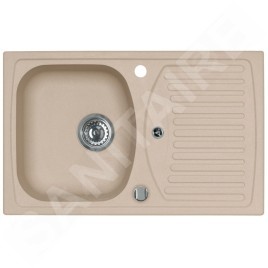 Alveus Record - Évier en granit 780x480 mm, avec commande de vidage, beige 1130330