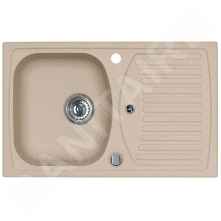 Alveus Record - Évier en granit 780x480 mm, avec commande de vidage, beige 1130330