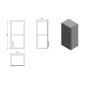 Aqualine Simplex Eco - Armoire suspendue 300x600x240 mm, blanc mat SIME330