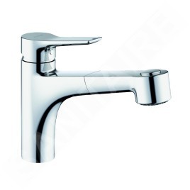 Kludi Mix - Mitigeur d'évier avec douchette extractible, chrome 329410575