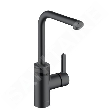 Kludi E-Go - Mitigeur électronique d'évier, alimentation réseau, noir mat 422206675