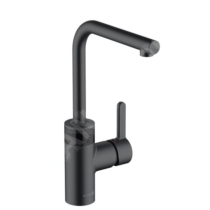 Kludi E-Go - Mitigeur électronique d'évier, alimentation depuis pile, noir mat 422306675