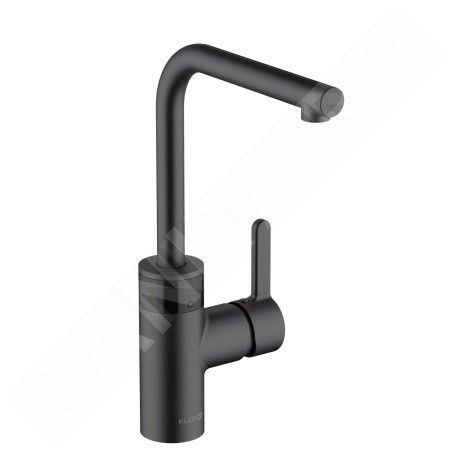 Kludi E-Go - Mitigeur électronique d'évier, alimentation depuis pile, noir mat 422306675