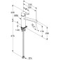 Kludi M2 - Mitigeur d'évier, sous fenêtre, chrome 595780575