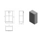 Aqualine Simplex Eco - Armoire 500x860x300 mm, blanc mat SIME540 Aqualine Simplex Eco - Armoire 500x860x300 mm, blanc mat SIME540