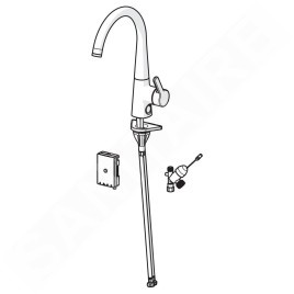 Hansa Designo - Mitigeur d’évier à raccordement multiple, commande électronique, chrome 51382283