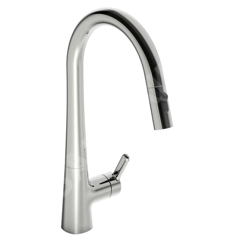 Hansa Designo - Mitigeur d’évier avec douchette extractible, chrome 51362283