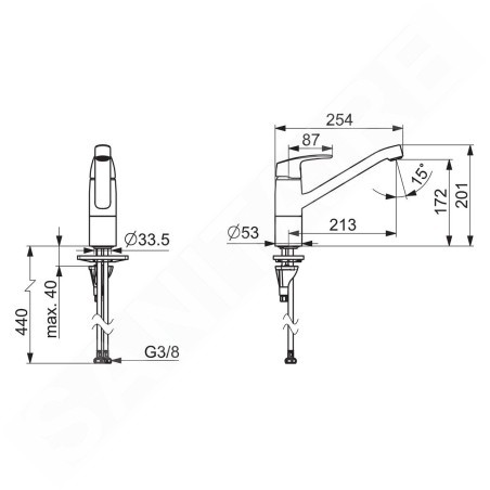 Hansa Pinto - Mitigeur d’évier, chrome 45082293