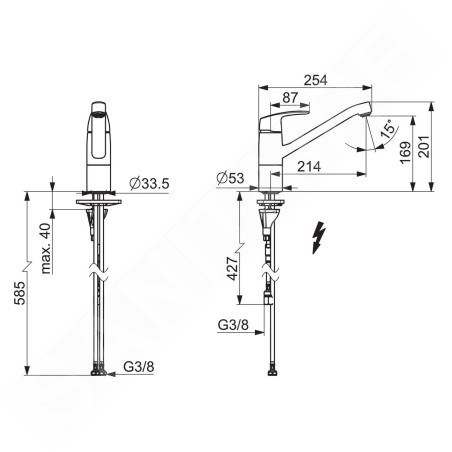 Hansa Pinto - Mitigeur d’évier, chrome 45381193