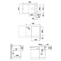 Blanco Axia III 45 - Évier en silgranite, 780x510 mm, avec accessoires, InFino, café 523182