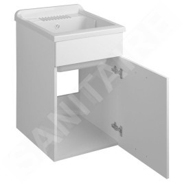 Aqualine Keramia Fresh - Meuble sous évier 430x700x478 mm, blanc 57034
