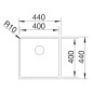 Blanco Claron 400 - Évier, 440x440 mm, inox 521572 Blanco Claron 400 - Évier, 440x440 mm, inox 521572