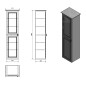 Sapho Violeta - Armoire 350x1400x300 mm, gauche, 2 portes, blanc VI160-3131