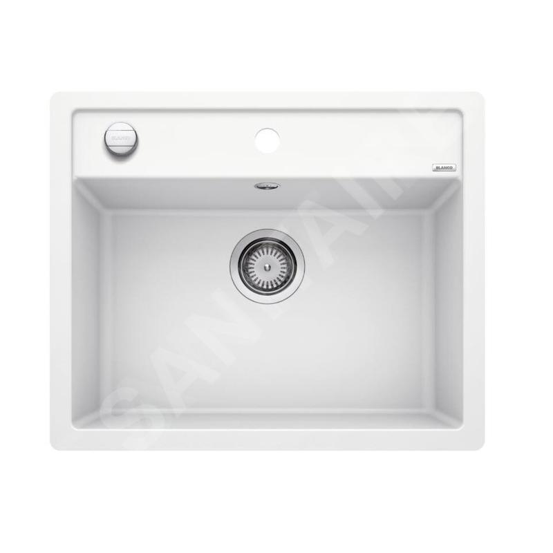 Blanco Dalago 6 - Évier en silgranite, 605x500 mm, avec commande de vidage, blanc 514771
