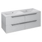 Sapho Wave - Meuble double-lavabo 1200x500x480 mm, blanc/chêne argenté WA120-3011 Sapho Wave - Meuble double-lavabo 1200x500x480 mm, blanc/chêne argenté WA120-3011