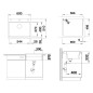 Blanco Etagon 6 - Évier en silgranite, 600x510 mm, avec rails, tartufo 524546