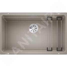 Blanco Etagon 700 - Évier en silgranite, 730x460 mm, avec rails, tartufo 525174