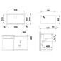Blanco Etagon 700 - Évier en silgranite, 730x460 mm, avec rails, tartufo 525174