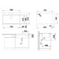 Blanco Etagon 8 - Évier en silgranite, 780x510 mm, avec rails, anthracite 525187