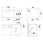 Blanco Etagon 8 - Évier en silgranite, 780x510 mm, avec rails, InFino, anthracite 525177