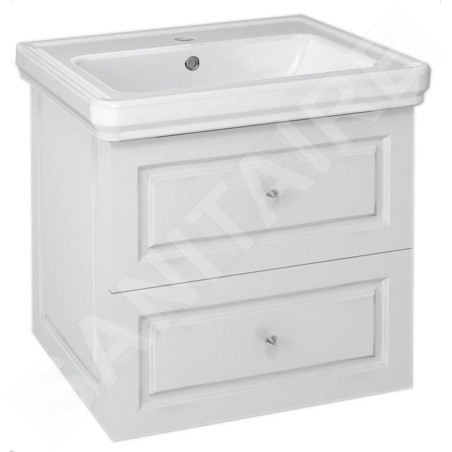 Sapho Violeta - Meuble lavabo, 535x520x425 mm, 2 tiroirs, blanc VI060-3131