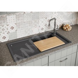 Blanco Faron XL 6 - Évier en silgranite, 1000x500 mm, InFino, gris rocher 524784