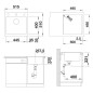 Blanco Pleon 5 - Évier en silgranite, 515x510 mm, InFino, tartufo 523683