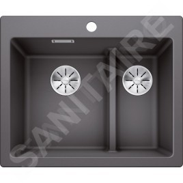 Blanco Pleon 6 Split - Évier en silgranite, 615x510 mm, gris rocher 521690