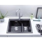 Blanco Pleon 6 Split - Évier en silgranite, 615x510 mm, gris rocher 521690