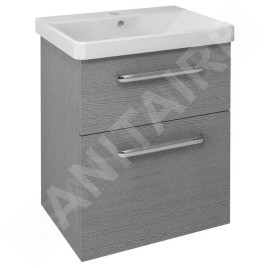 Sapho Theia - Meuble lavabo 564x700x435 mm, 2 tiroirs, chêne argenté TH060-1111