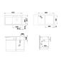 Blanco Zenar 5 - Évier en silgranite, 915x510 mm, InFino, tartufo 523941