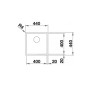 Blanco Zerox 400 - Évier, 440x440 mm, inox Durinox 521558