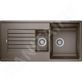 Blanco Zia 6 - Évier en silgranite, 1000x500 mm, avec commande de vidage, café 515071