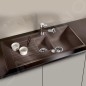 Blanco Zia 6 - Évier en silgranite, 1000x500 mm, avec commande de vidage, café 515071